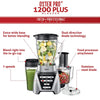 Oster Blender | Pro 1200 with Glass Jar, 24-Ounce Smoothie Cup and Food Processor Attachment, Brushed Nickel