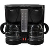 CucinaPro Double Coffee Brewer Station - Dual Coffee Maker Brews two 12-cup Pots, each with Individual Heating Elements