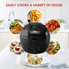 Elite Platinum EAF-1506D Electric Digital Hot Air Fryer Oil-less Cooker, 6 in 1 Cooking Functions, Adjustable Time + Temperature, PFOA/PTFE Free, 1400-Watts with 26 Recipe Cookbook, 3.5 Quart, Black