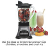 Hamilton Beach Wave Crusher Blender System with 40 oz Jar, 20 oz single Serve Blend-In Travel Jar & Chopper (58163), Grey & Black