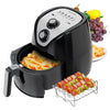 Secura 1500W Large Capacity 3.2-Liter, 3.4 QT, Electric Hot Air Fryer & Additional Accessories, Recipes, BBQ Rack & Skewers