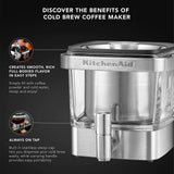 KitchenAid KCM4212SX Cold Brew Coffee Maker-Brushed Stainless Steel, 28 ounce,