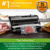 FoodSaver FM5200 2-in-1 Automatic Vacuum Sealer Machine with Express Bag Maker | Safety Certified | Silver